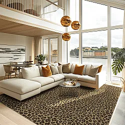Wilton-teppe - Leopard (brun)
