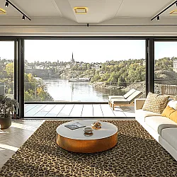 Wilton-teppe - Leopard (brun)