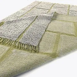 Ryetepper - Lindley Natural Cotton Shaggy (greige/grønn)
