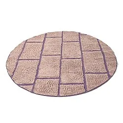 Runde tepper - Lindley Natural Cotton Shaggy (rosa/lilla)
