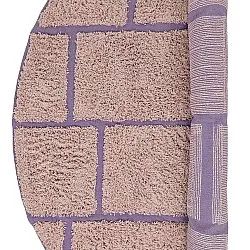 Runde tepper - Lindley Natural Cotton Shaggy (rosa/lilla)