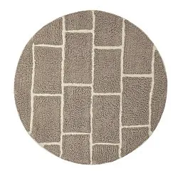 Runde tepper - Lindley Natural Cotton Shaggy (taupe/grå)