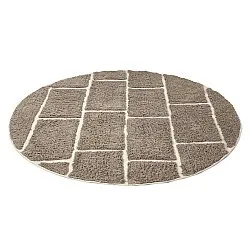 Runde tepper - Lindley Natural Cotton Shaggy (taupe/grå)