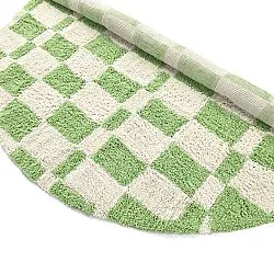 Rundt teppe - Maranello Natural Cotton Shaggy (grønn)