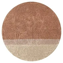 Runde tepper - Mareto Natural Cotton Shaggy (brun)