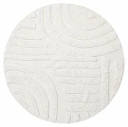 Runde tepper - Margo Natural Cotton Shaggy (offwhite)