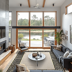 Wilton-teppe - Mytos (beige/svart)
