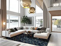 Wilton-teppe - Remy (mørkeblå)