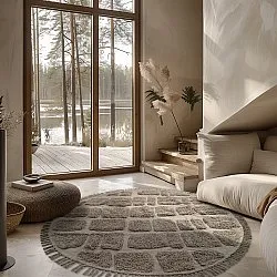 Runde tepper - Salem Natural Cotton Shaggy (taupe)