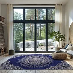 Wilton-teppe - Sandrigo (blå/beige)
