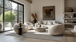 Wilton-teppe - Santi (beige/hvit)