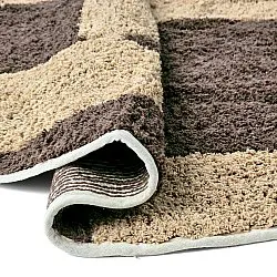 Rundt teppe - Siberia Natural Cotton Shaggy (beige/brun)