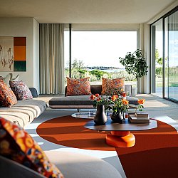 Wilton-teppe - Taos (lyseblå/multi)