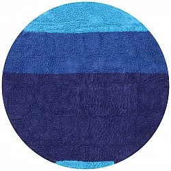 Runde tepper - Taro Natural Cotton Shaggy (blå)