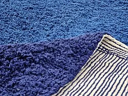 Runde tepper - Taro Natural Cotton Shaggy (blå)
