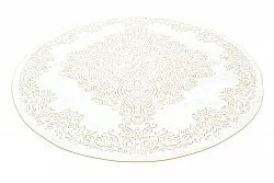 Rundt teppe - Valenza (hvit/beige)