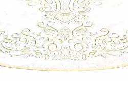 Rundt teppe - Valenza (hvit/beige)