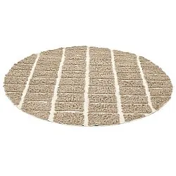 Rundt teppe - Zola Natural Cotton Shaggy (beige)