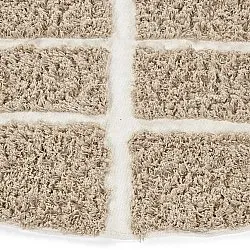 Rundt teppe - Zola Natural Cotton Shaggy (beige)