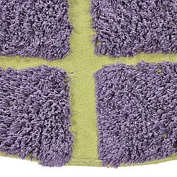 Rundt teppe - Zola Natural Cotton Shaggy (lilla)