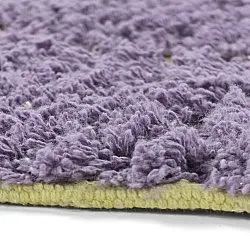 Rundt teppe - Zola Natural Cotton Shaggy (lilla)