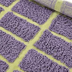 Rundt teppe - Zola Natural Cotton Shaggy (lilla)