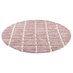 Rundt teppe - Zola Natural Cotton Shaggy (rosa)