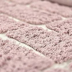Rundt teppe - Zola Natural Cotton Shaggy (rosa)