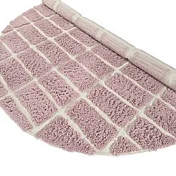 Rundt teppe - Zola Natural Cotton Shaggy (rosa)