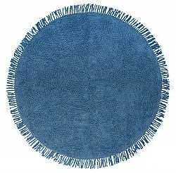 Runde tepper - Alba Natural Cotton Shaggy (blå)