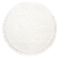 Runde tepper - Alba Natural Cotton Shaggy (hvit)