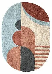 Ovalt teppe - Osmery Natural Cotton Shaggy (multi)