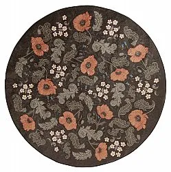 Rundt teppe - Poppy (svart)