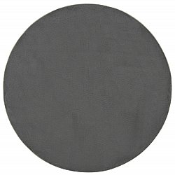 Rund teppe - Vevila (mørk grå)