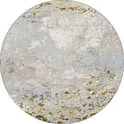 Rundt teppe - Maude (grå/gull)