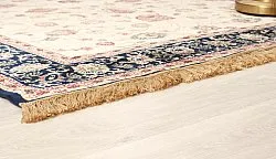 Wilton-teppe - Angelica (beige/marineblå)