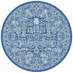 Rundt teppe - Menfi (blå)