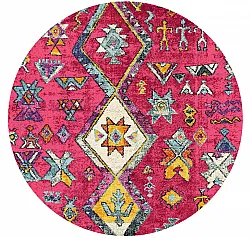 Rundt teppe - Misare (rosa/multi)
