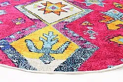 Rundt teppe - Misare (rosa/multi)