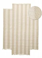 Uregelmessig ullteppe - Kystaro (krem/beige)