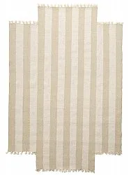 Uregelmessig ullteppe - Kystaro (krem/beige)