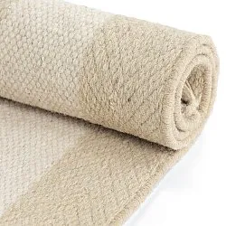 Uregelmessig ullteppe - Kystaro (krem/beige)