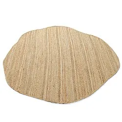 Uregelmessig rund juteteppe - San Francisco (jute)