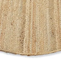 Uregelmessig rund juteteppe - San Francisco (jute)