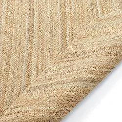 Uregelmessig rund juteteppe - San Francisco (jute)