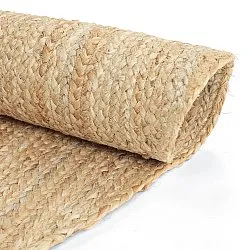 Uregelmessig rund juteteppe - San Francisco (jute)