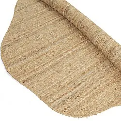 Uregelmessig rund juteteppe - San Francisco (jute)