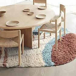 Ovalt teppe - Tropea Natural Cotton Shaggy (multi)