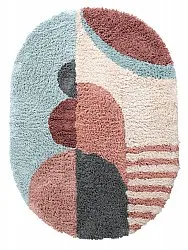 Ovalt teppe - Tropea Natural Cotton Shaggy (multi)