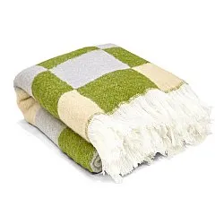 Tepper - Ullmixpledd - Audrey Check (beige/grønn/lilla)